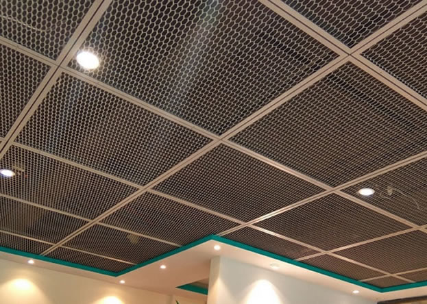 Lay in Expanded aluminum mesh sheet for interior ceiling tiles